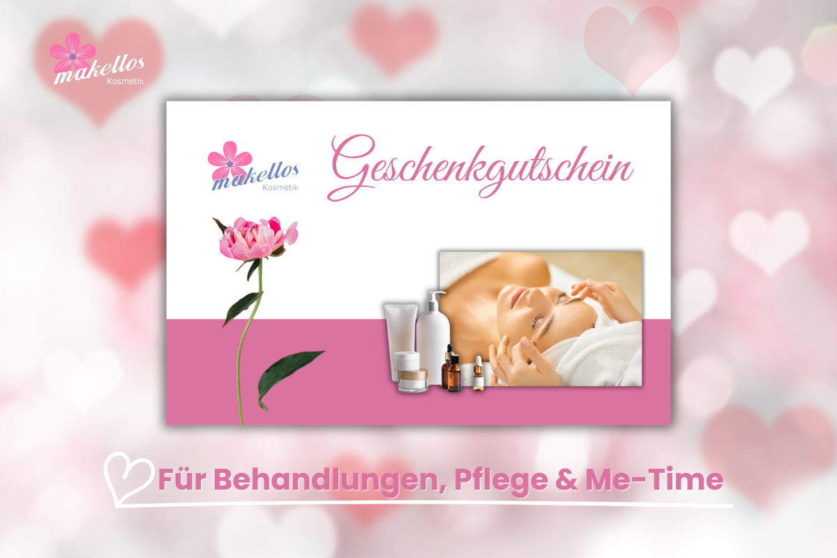 Valentinstag _ Geschenkgutschein Geschenkgutschein Kosmetikerin Düsseldorf Oberkassel makellos Kosmetik
